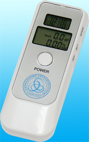 Алкотестер цифровой с термометром, часами и будильником.